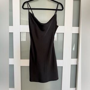 Nasty Gal Black Slip Dress